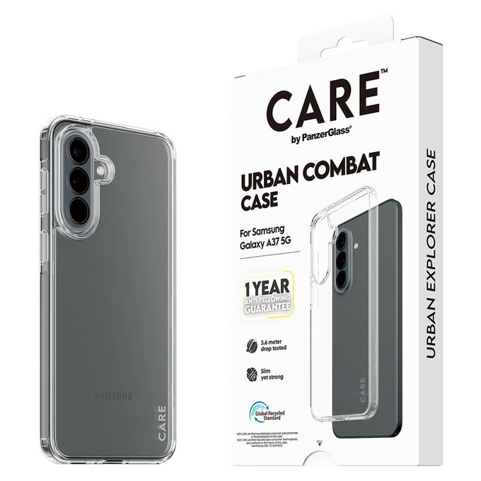 Etui Urban Combat do Samsung Galaxy A37, Przezroczyste, PanzerGlass