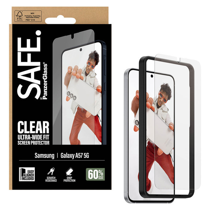 Szkło hartowane UWF z aplikatorem do Samsung Galaxy A57, Przezroczyste, SAFE by PanzerGlass