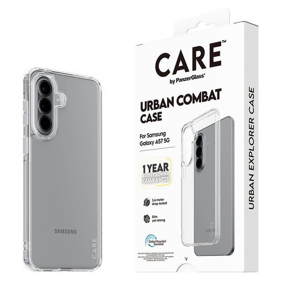 Etui Urban Combat do Samsung Galaxy A57, Przezroczyste, PanzerGlass
