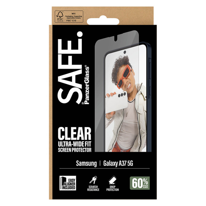 Szkło hartowane UWF z aplikatorem do Samsung Galaxy A37, Przezroczyste, SAFE by PanzerGlass