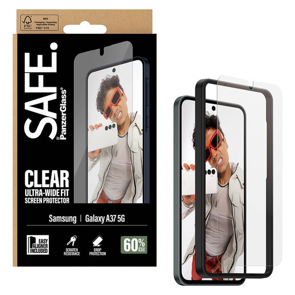 Szkło hartowane UWF z aplikatorem do Samsung Galaxy A37, Przezroczyste, SAFE by PanzerGlass