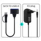 Adapter USB 3.0 / USB-C na SATA do dysków HDD/SSD 2.5" i 3.5", z zasilaczem