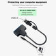 Adapter USB 3.0 / USB-C na SATA do dysków HDD/SSD 2.5" i 3.5", z zasilaczem
