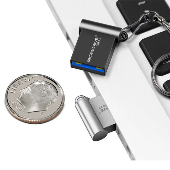 Metalowy pendrive USB 64 GB, USB 3.0, srebrny