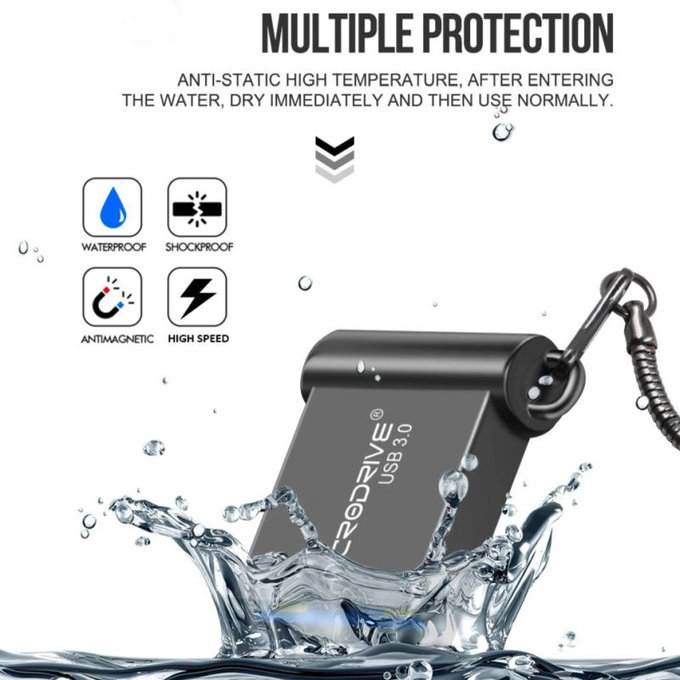 Metalowy pendrive USB 64 GB, USB 3.0, srebrny