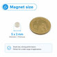 Walcowy magnes neodymowy N35, 5 x 3mm, 200 szt.