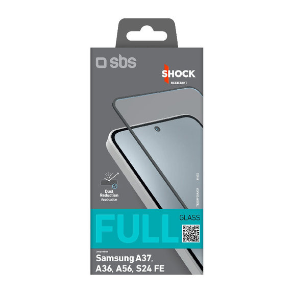 Szkło hartowane do Samsung Galaxy A37, A36, A56, S24 FE, Czarny, Black, Guard Glass, SBS