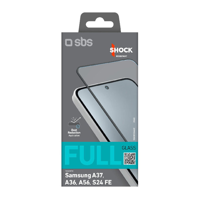 Szkło hartowane do Samsung Galaxy A37, A36, A56, S24 FE, Czarny, Black, Guard Glass, SBS
