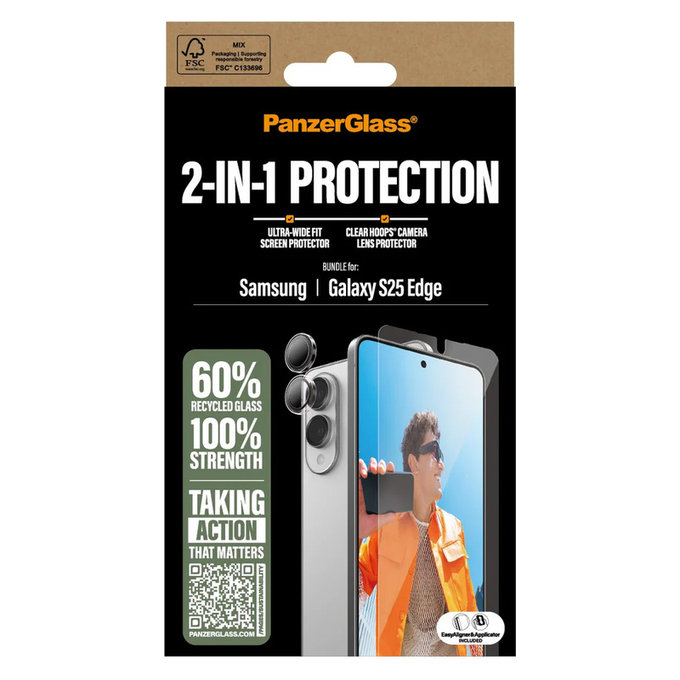 Bundle 2w1 do Samsung Galaxy S25 Edge, PanzerGlass