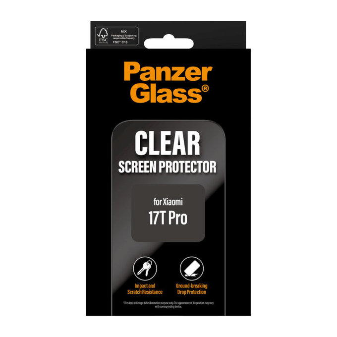 Szkło hartowane UWF do Xiaomi 17T Pro, Czarny, PanzerGlass