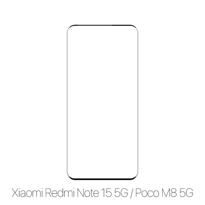 Szkło hartowane FullCover do Xiaomi Redmi Note 15 5G, Poco M8 5G, FixPremium