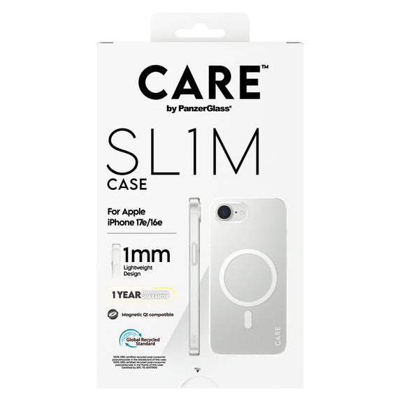 Etui SL1M z MagSAFE by PanzerGlass do iPhone 17e/16e, Przezroczyste, PanzerGlass