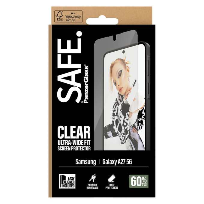 Szkło hartowane UWF z aplikatorem do Samsung Galaxy A27, Przezroczyste, SAFE by PanzerGlass