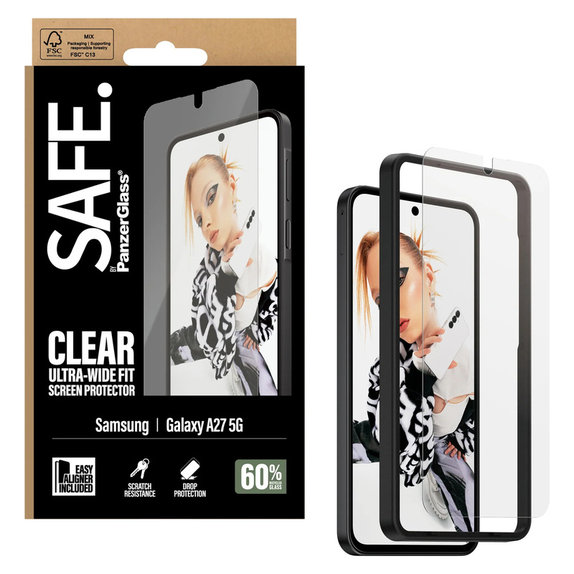 Szkło hartowane UWF z aplikatorem do Samsung Galaxy A27, Przezroczyste, SAFE by PanzerGlass