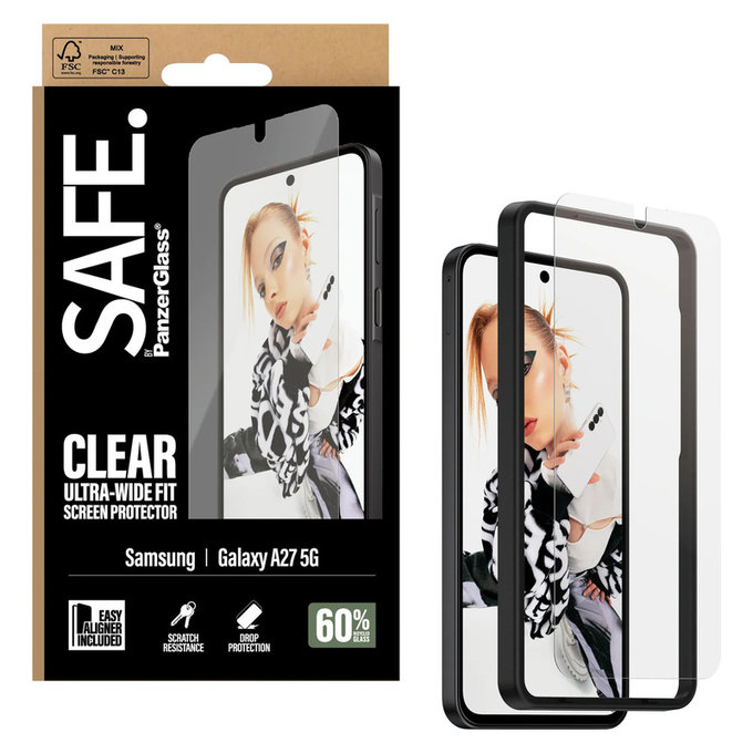 Szkło hartowane UWF z aplikatorem do Samsung Galaxy A27, Przezroczyste, SAFE by PanzerGlass