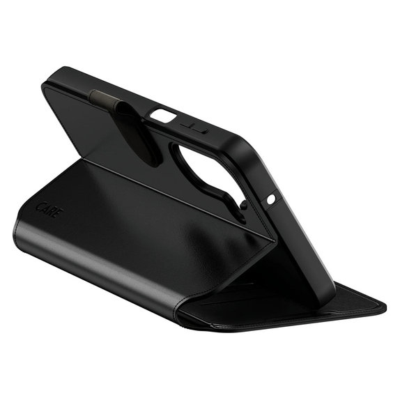 Etui Wallet Kickstand do Samsung Galaxy A27, Czarne, PanzerGlass