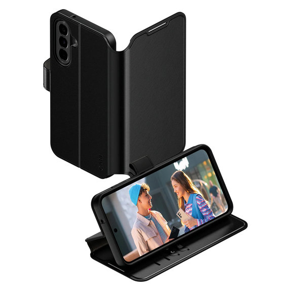 Etui Wallet Kickstand do Samsung Galaxy A27, Czarne, PanzerGlass
