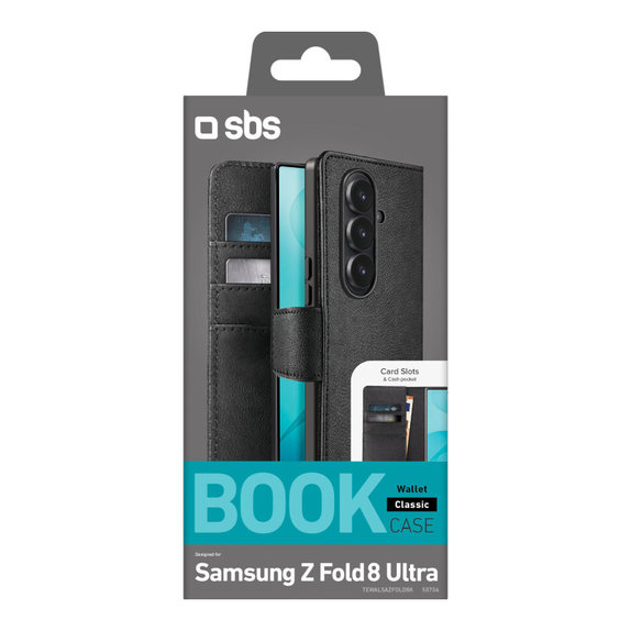 Etui Wallet Stand do Samsung Galaxy Z Fold8 Ultra, Czarne, SBS