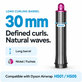 Długa końcówka do loków do Dyson Airwrap HS01, HS05, 30 mm, Nickel / Fuchsia