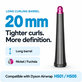 Długa końcówka do loków do Dyson Airwrap HS01, HS05, 20 mm, Nickel / Fuchsia