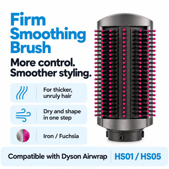 Twarda szczotka wygładzająca do Dyson Airwrap HS01, HS05, Iron / Fuchsia