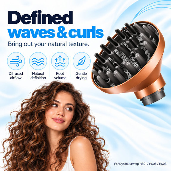 Dyfuzor Wave + Curl do Dyson Airwrap HS01, HS05, HS08, Copper