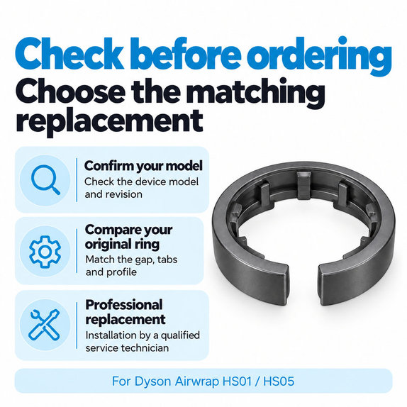 Pierścień blokujący końcówkę do Dyson Airwrap HS01, HS05