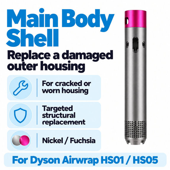 Obudowa korpusu głównego do Dyson Airwrap HS01, HS05, Nickel / Fuchsia