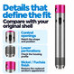 Obudowa korpusu głównego do Dyson Airwrap HS01, HS05, Nickel / Fuchsia