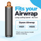 Długa końcówka do loków do Dyson Airwrap HS01, HS05, 40 mm, Nickel / Copper
