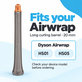 Długa końcówka do loków do Dyson Airwrap HS01, HS05, 20 mm, Nickel / Copper