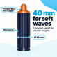 Krótka końcówka do loków do Dyson Airwrap HS01, HS05, 40 mm, Prussian Blue / Rich Copper