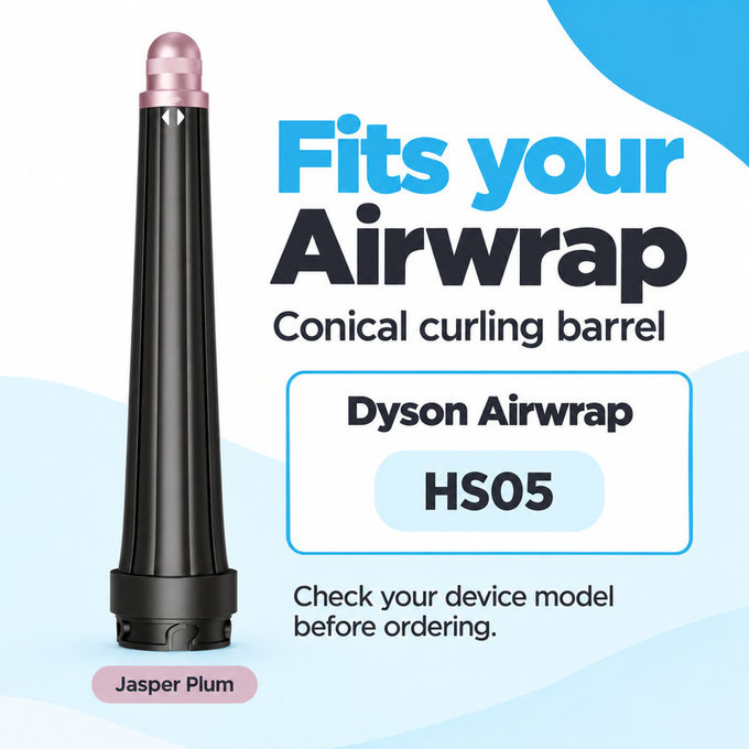 Stożkowa końcówka do loków do Dyson Airwrap HS05, Jasper Plum
