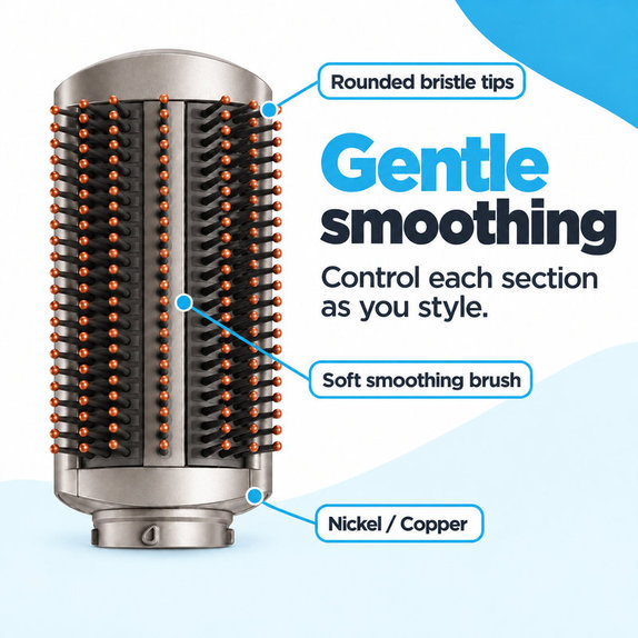 Miękka szczotka wygładzająca do Dyson Airwrap HS01, HS05, Nickel / Copper