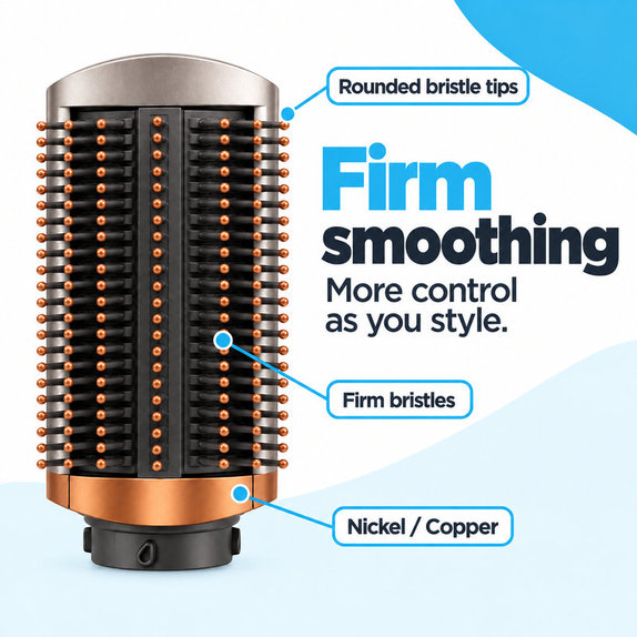 Twarda szczotka wygładzająca do Dyson Airwrap HS01, HS05, Nickel / Copper