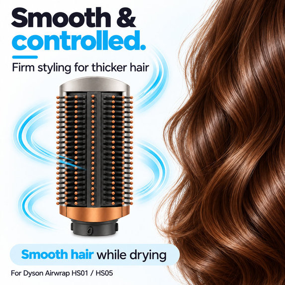 Twarda szczotka wygładzająca do Dyson Airwrap HS01, HS05, Nickel / Copper