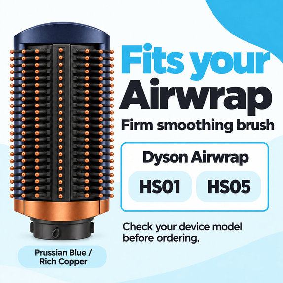 Twarda szczotka wygładzająca do Dyson Airwrap HS01, HS05, Prussian Blue / Rich Copper