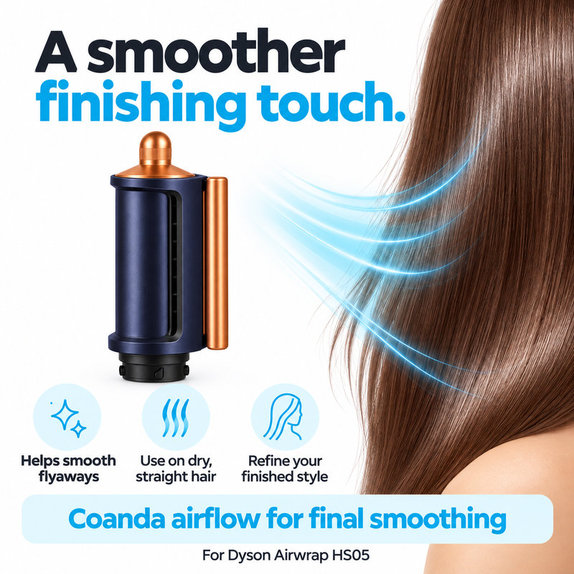 Końcówka Coanda do wygładzania i suszenia do Dyson Airwrap HS05, Prussian Blue / Rich Copper