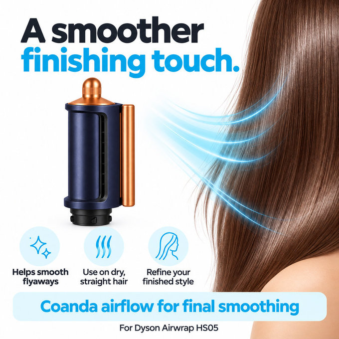 Końcówka Coanda do wygładzania i suszenia do Dyson Airwrap HS05, Prussian Blue / Rich Copper