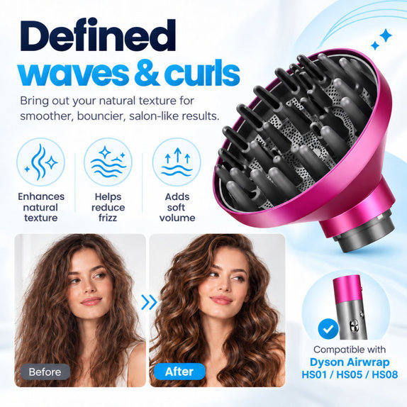 Dyfuzor Wave + Curl do Dyson Airwrap HS05, Fuchsia