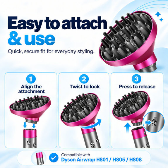 Dyfuzor Wave + Curl do Dyson Airwrap HS05, Fuchsia
