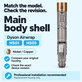 Obudowa korpusu głównego do Dyson Airwrap HS01, HS05, Nickel / Copper