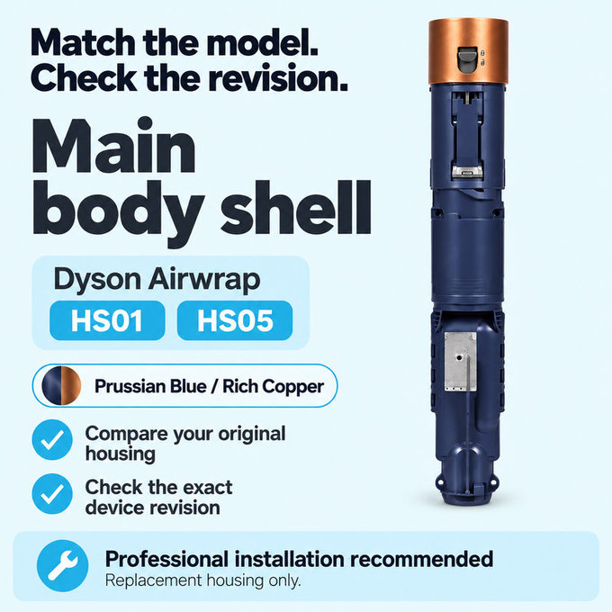 Obudowa korpusu głównego do Dyson Airwrap HS01, HS05, Prussian Blue / Rich Copper