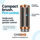 Mała twarda szczotka wygładzająca do Dyson Airwrap HS01, HS05, HS08, Nickel / Copper