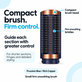 Mała twarda szczotka wygładzająca do Dyson Airwrap HS01, HS05, HS08, Prussian Blue / Rich Copper