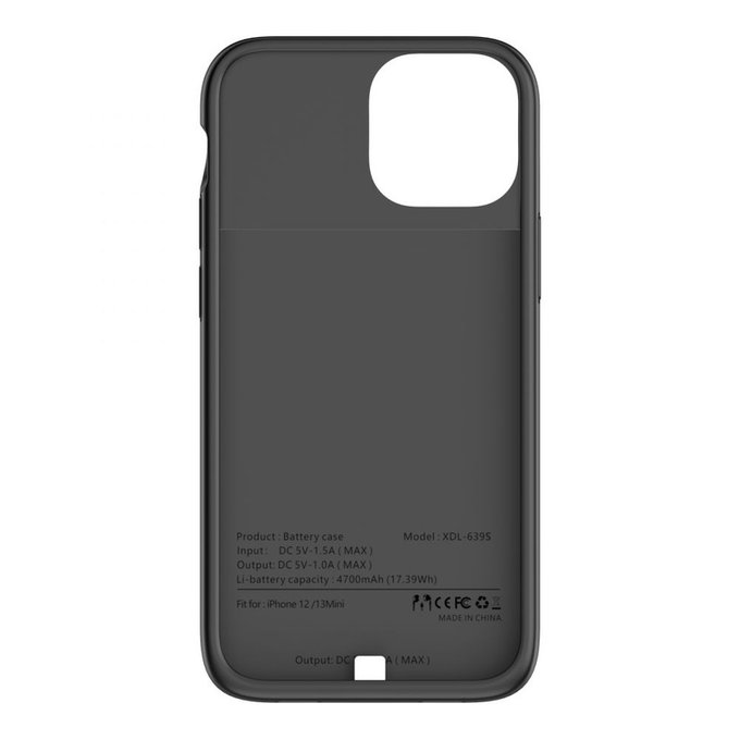 Powerbank Powercase 4700mAh do iPhone 12 Mini / 13 Mini, czarna, Tech-Protect