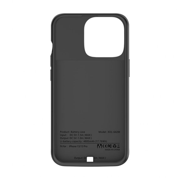 Powerbank Powercase 4800mAh do iPhone 13 / 13 Pro, czarna, Tech-Protect