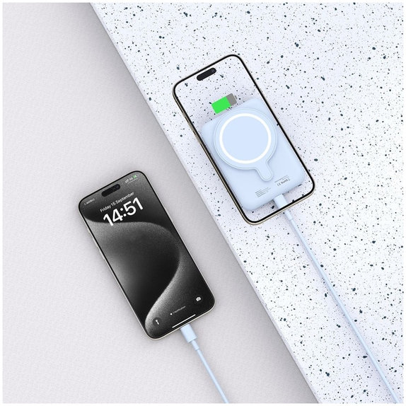 Powerbank PB10 Lifemag MagSafe 5000mAh, niebieska, Tech-Protect