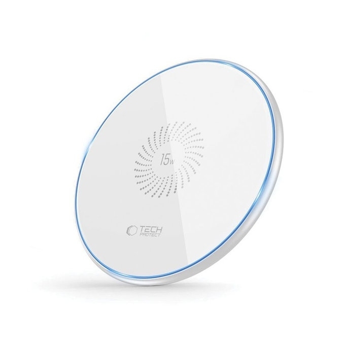 Ładowarka bezprzewodowa QI15W-C1 15W, biała, Tech-Protect