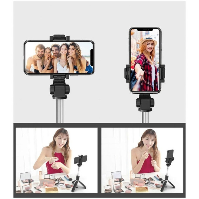 Selfie stick ze statywem L02S, czarna, Tech-Protect